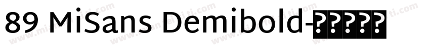 89 MiSans Demibold字体转换